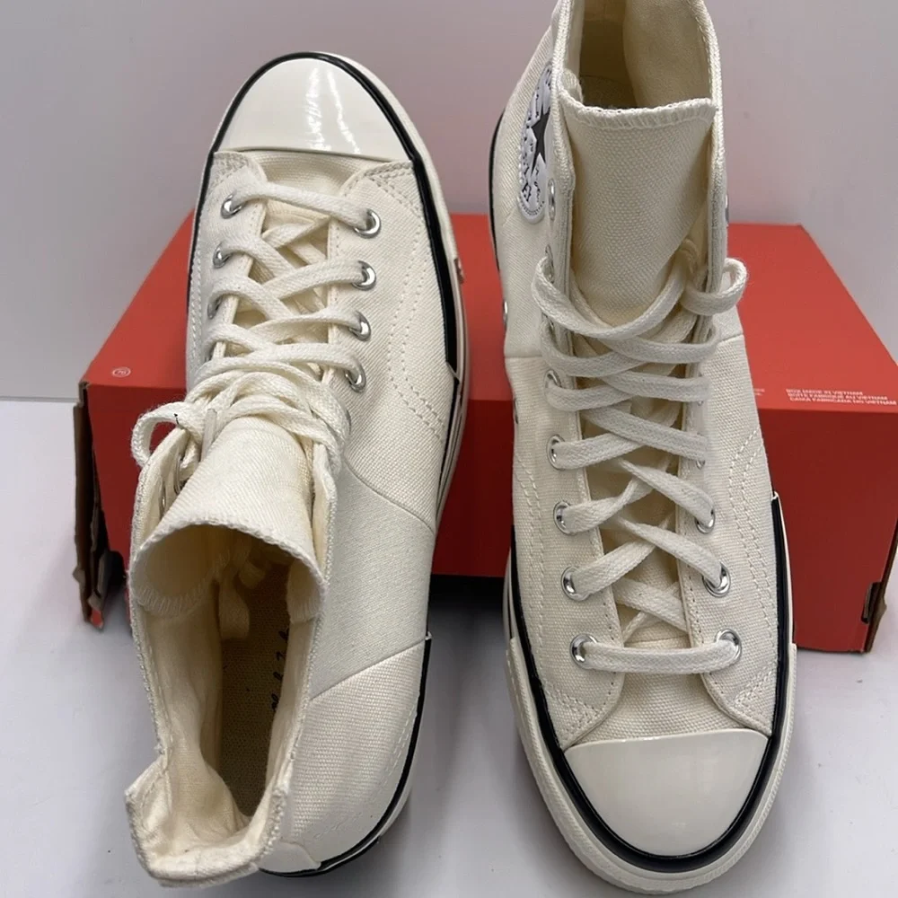 Converse WMNS CHUCK 70 PLUS HI EGRET/BLACK/EGRET A00915C Platforms Sneakers